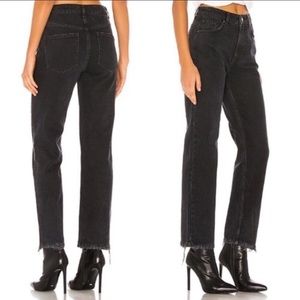 New Free People Dakota Straight Leg Jeans Black